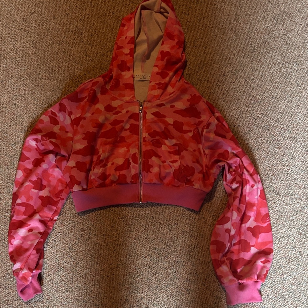 Stylish Red Camo Bomber Jacket
